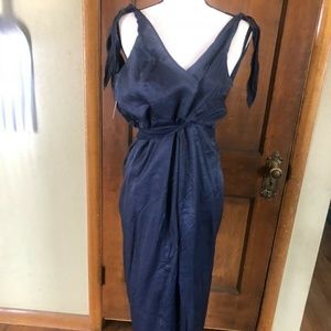 Free People Shimmering Blue Side Tie NWT L